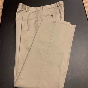 Nordstrom Smartcare Khaki Pleated Pants